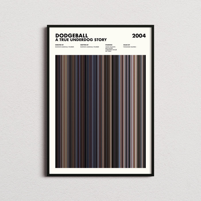 Dodgeball Movie Barcode Poster