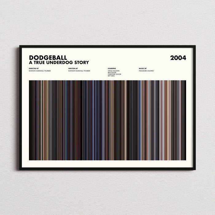 Dodgeball Movie Barcode Poster