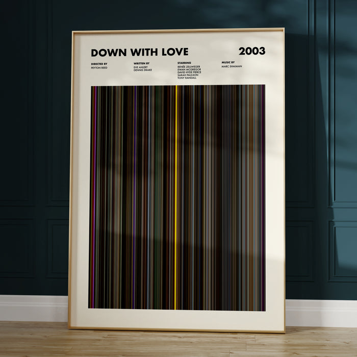 Down With Love Movie Barcode Movie Barcode Poster