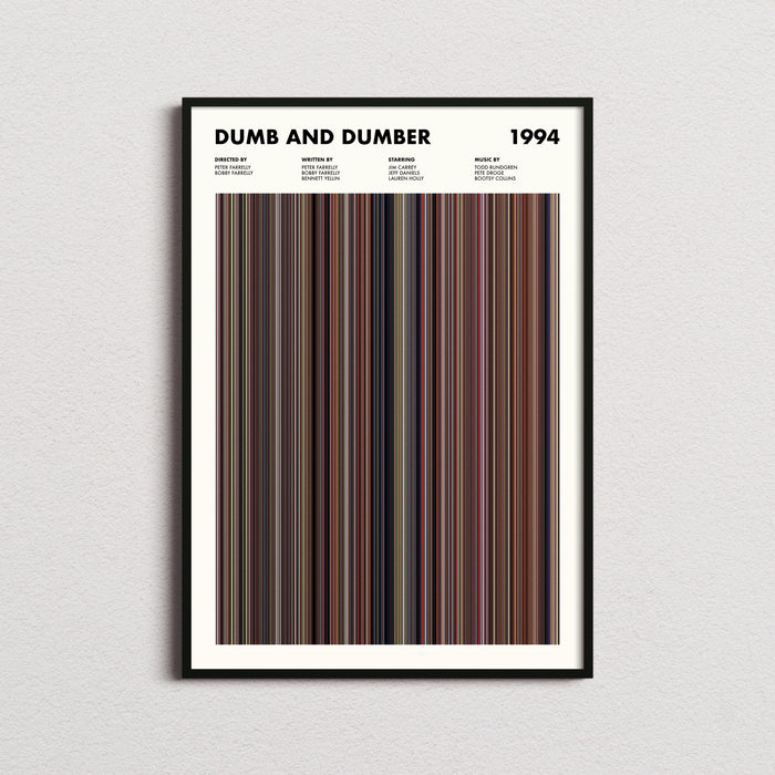 Dumb and Dumber Movie Barcode Poster