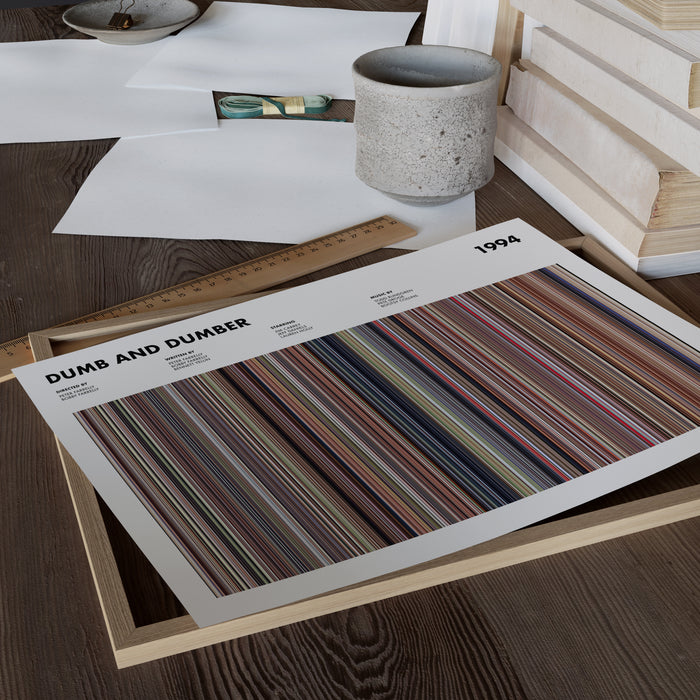 Dumb and Dumber Movie Barcode Poster
