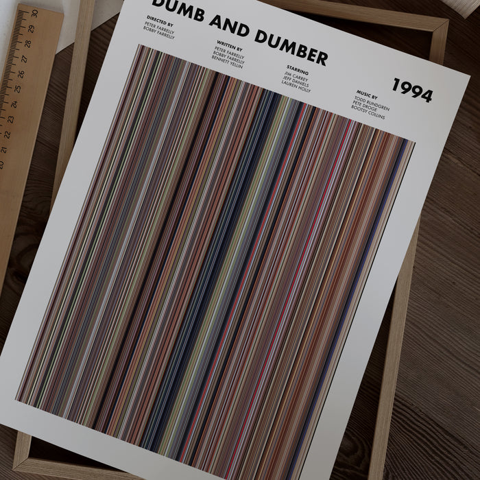 Dumb and Dumber Movie Barcode Poster
