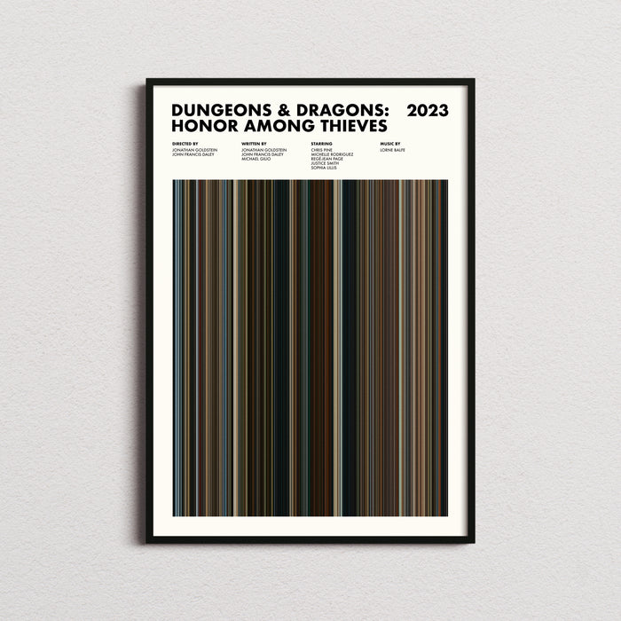 Dungeons and Dragons Honor Among Thieves Movie Barcode Poster