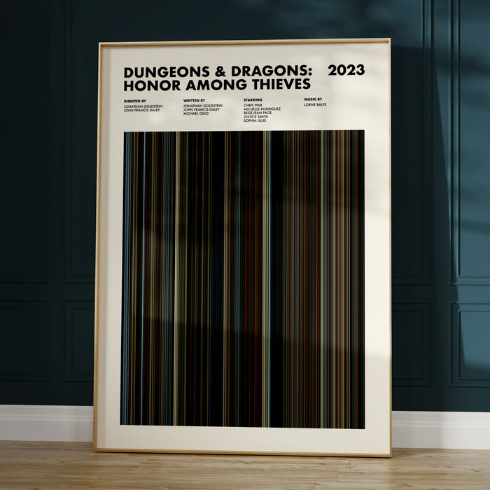 Dungeons and Dragons Honor Among Thieves Movie Barcode Poster