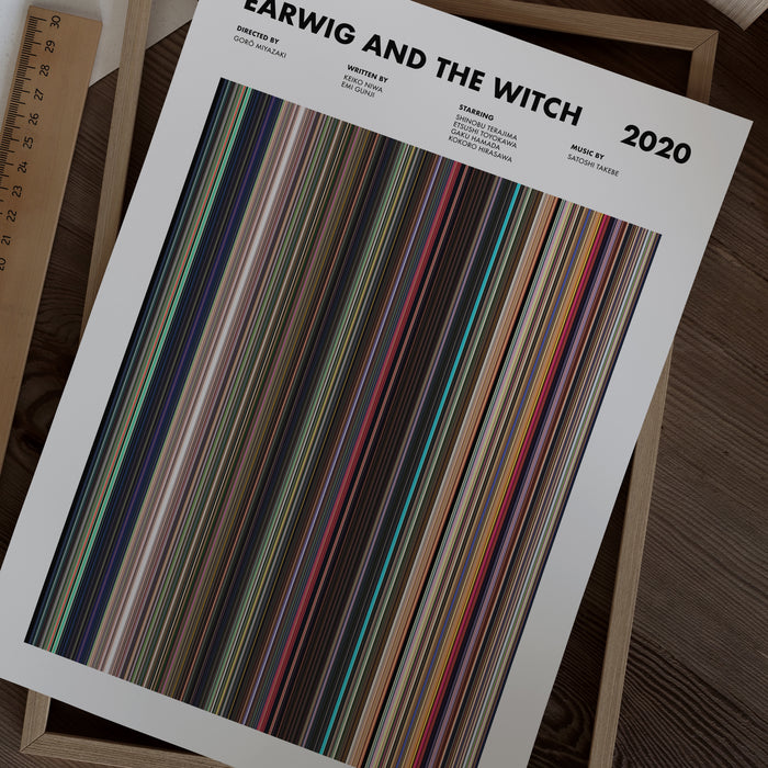Earwig and the Witch Movie Barcode Poster