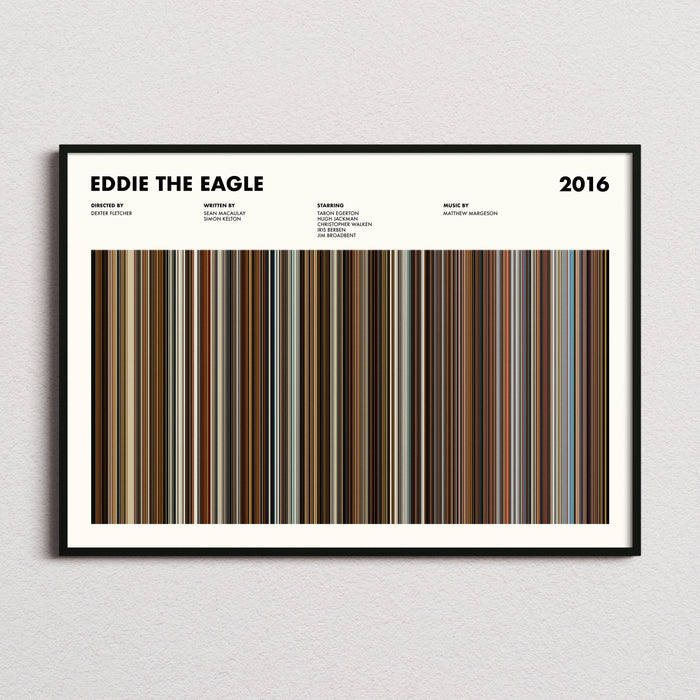 Eddie the Eagle Movie Barcode Poster