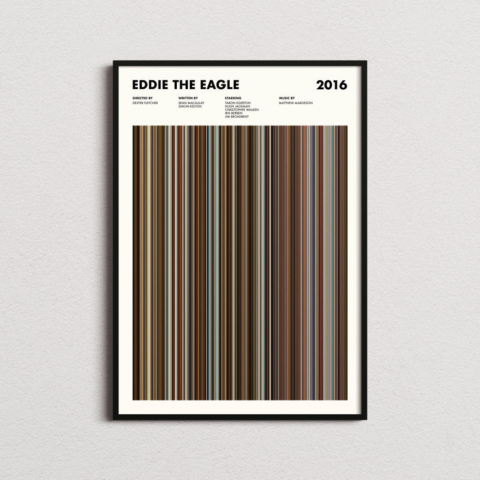 Eddie the Eagle Movie Barcode Poster