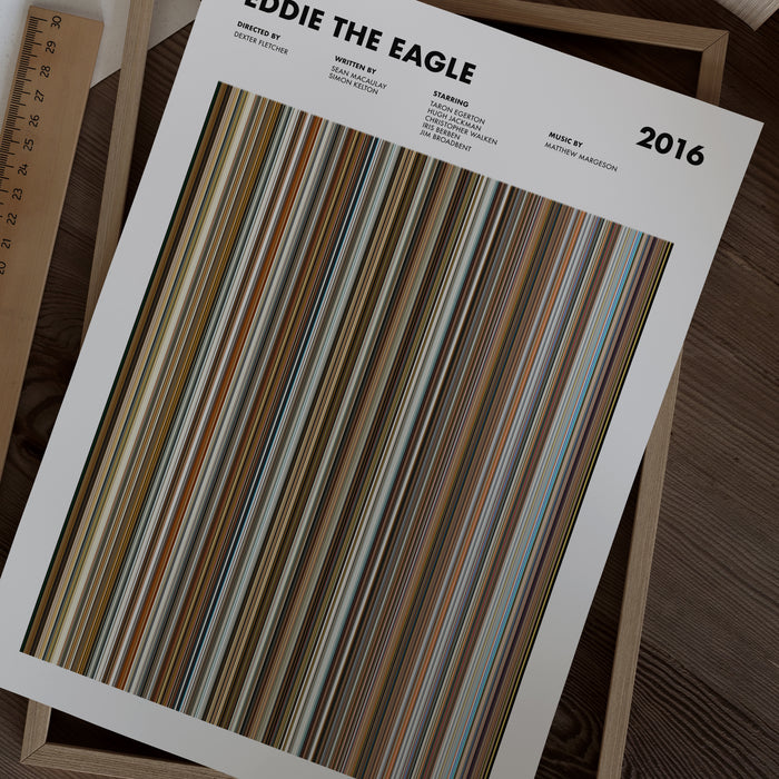 Eddie the Eagle Movie Barcode Poster