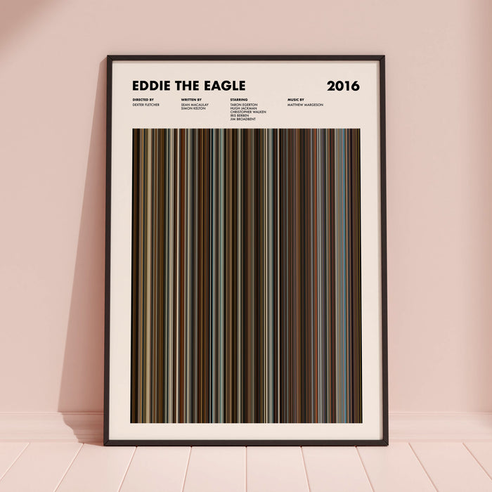 Eddie the Eagle Movie Barcode Poster