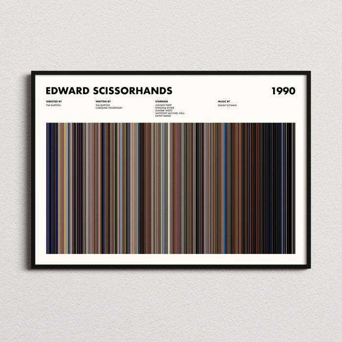 Edward Scissorhands Movie Barcode Movie Barcode Poster