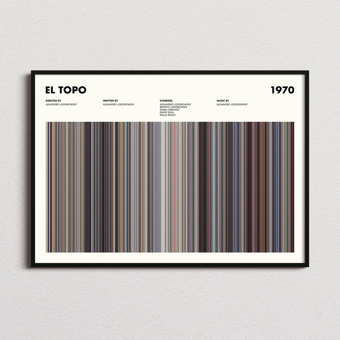 El Topo Movie Barcode Poster
