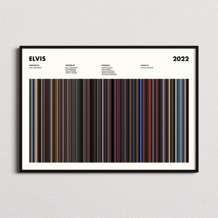 Elvis Movie Barcode Poster