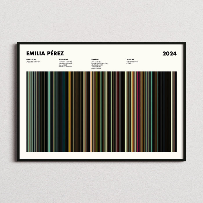 Emilia Perez Movie Barcode Poster
