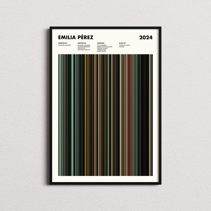 Emilia Perez Movie Barcode Poster