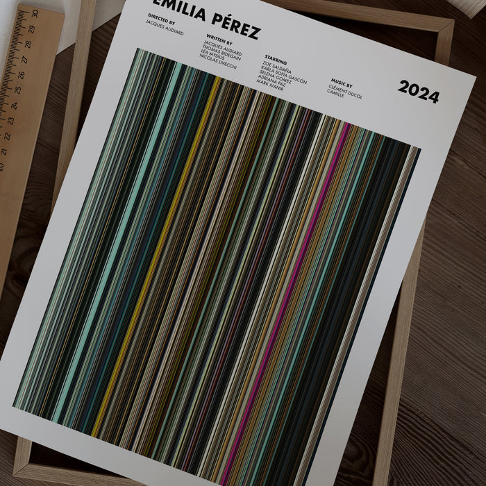 Emilia Perez Movie Barcode Poster