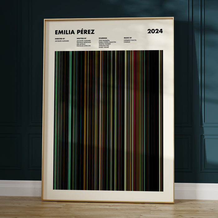 Emilia Perez Movie Barcode Poster