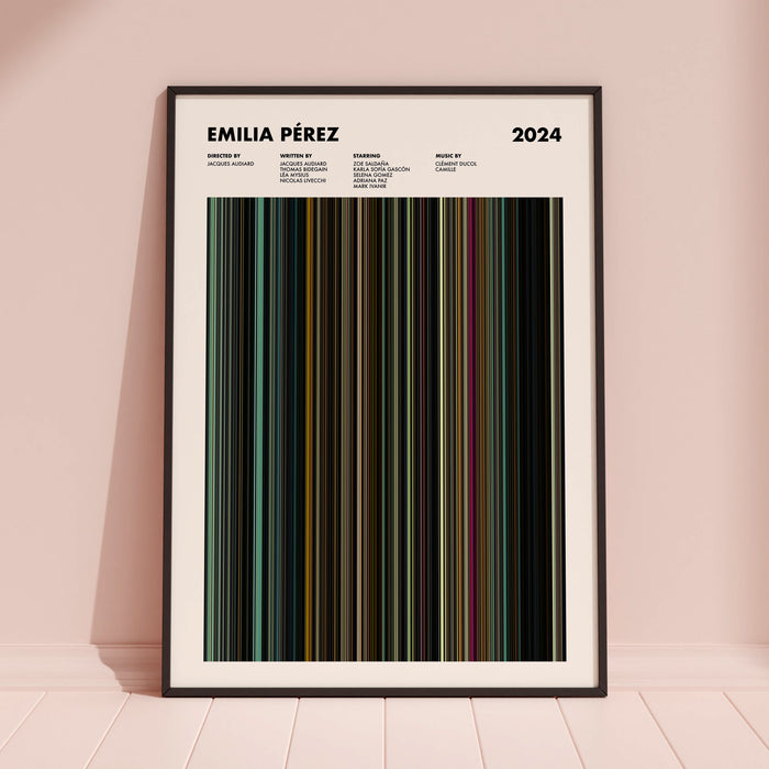 Emilia Perez Movie Barcode Poster