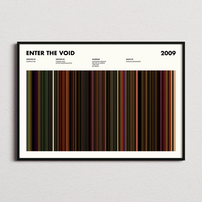 Enter the Void Movie Barcode Poster