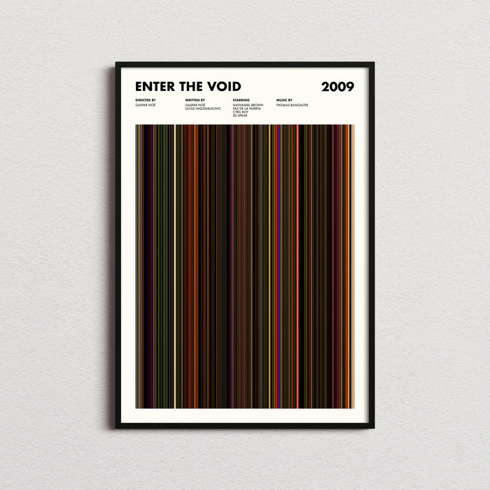 Enter the Void Movie Barcode Poster
