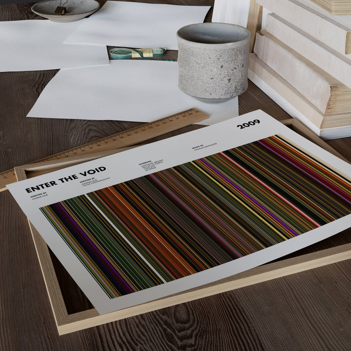 Enter the Void Movie Barcode Poster