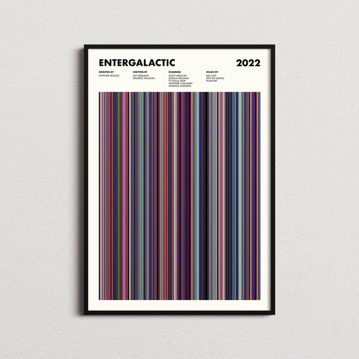 Entergalactic Movie Barcode Poster
