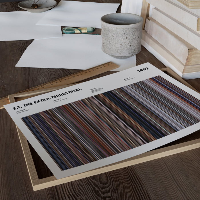 ET The Extra Terrestrial Movie Barcode Poster