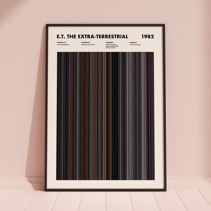 ET The Extra Terrestrial Movie Barcode Poster