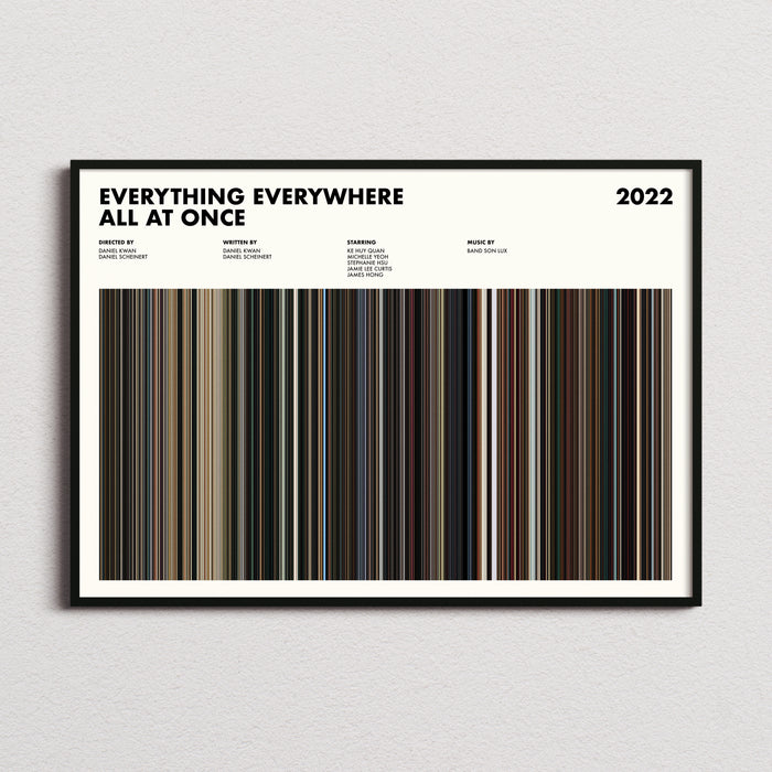 Everything Everywhere All At Once Movie Barcode Poster