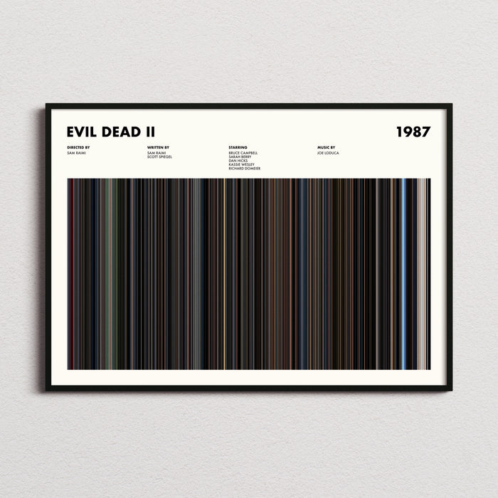 Evil Dead II Movie Barcode Poster