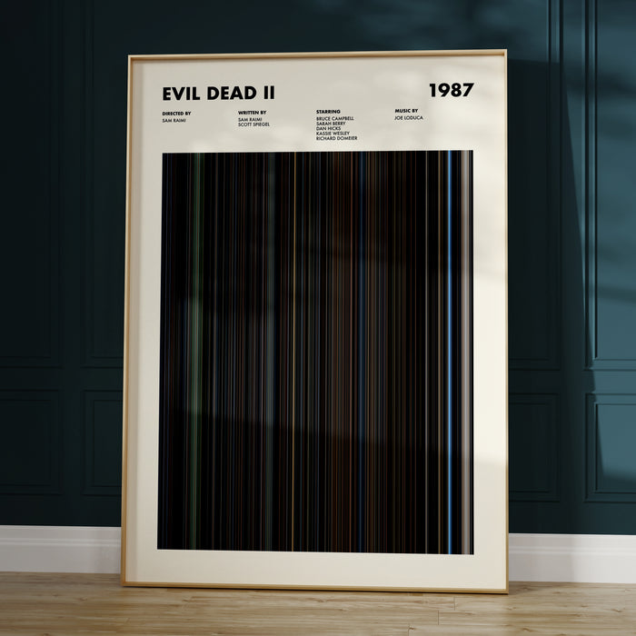 Evil Dead II Movie Barcode Poster
