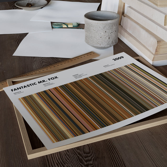 Fantastic Mr Fox Movie Barcode Poster