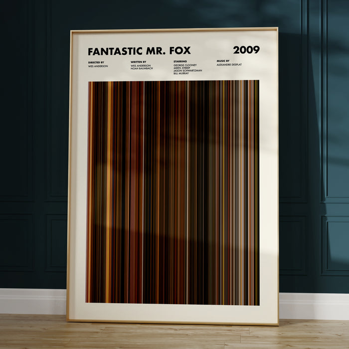 Fantastic Mr Fox Movie Barcode Poster