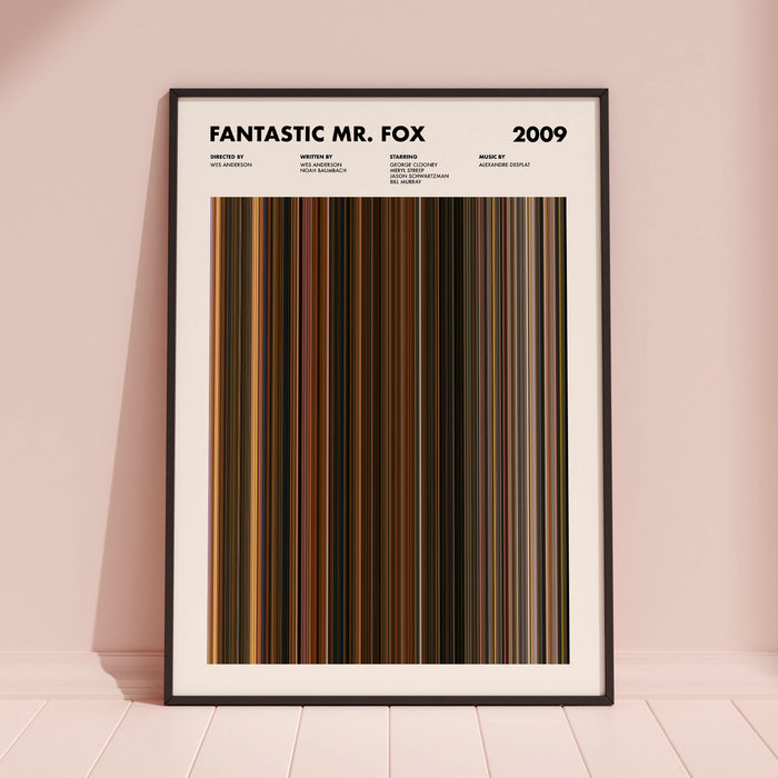 Fantastic Mr Fox Movie Barcode Poster