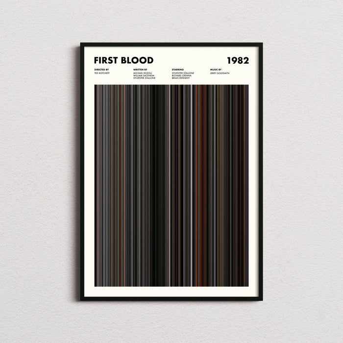 First Blood Movie Barcode Poster