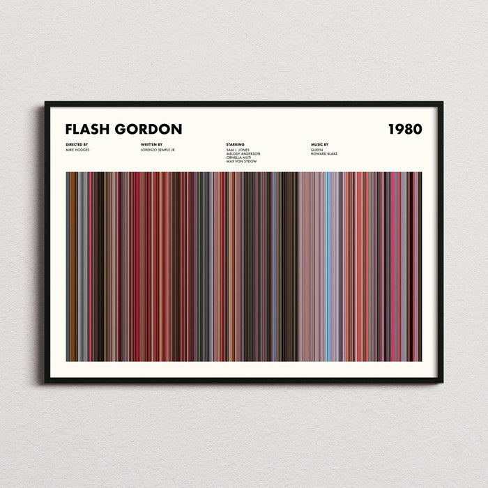 Flash Gordon Movie Barcode Poster