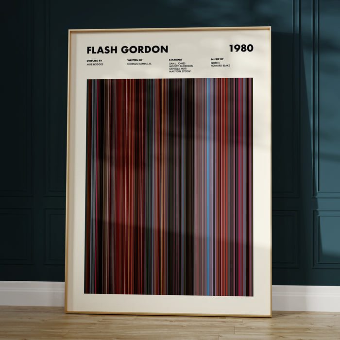 Flash Gordon Movie Barcode Poster