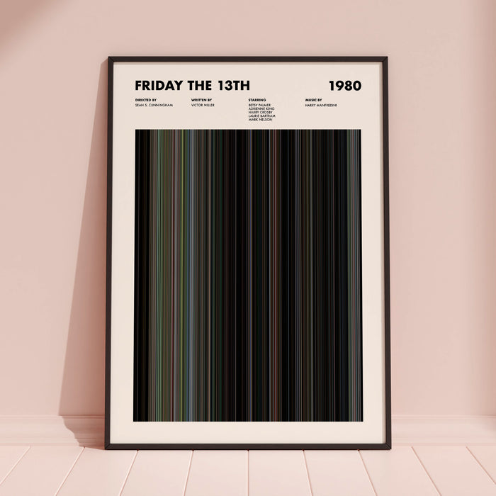 Friday The 13th Movie Barcode Poster