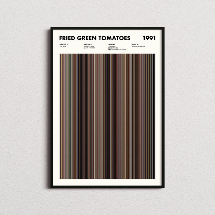 Fried Green Tomatoes Movie Barcode Poster