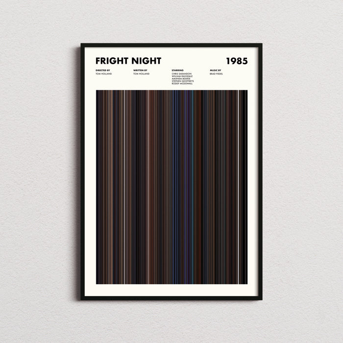 Fright Night Movie Barcode Poster