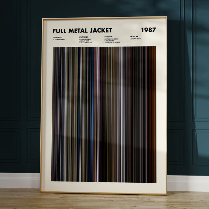 Full Metal Jacket Movie Barcode Poster