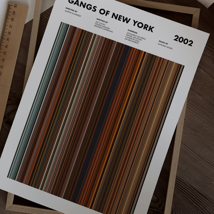 Gangs of New York Movie Barcode Poster