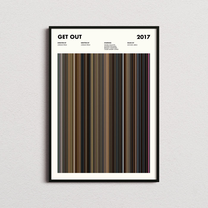 Get Out Movie Barcode Poster