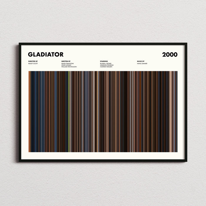 Gladiator Movie Barcode Poster