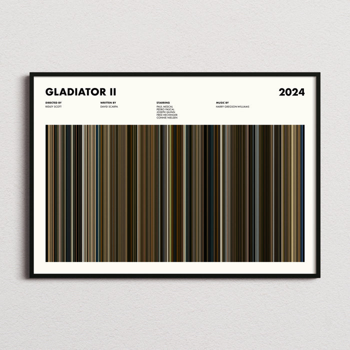 Gladiator 2 Movie Barcode Poster
