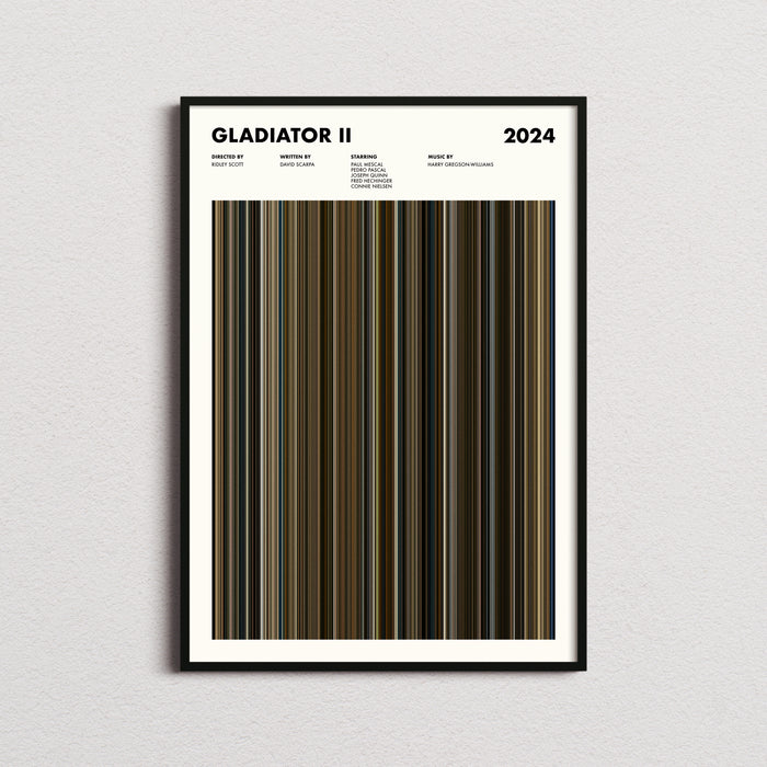 Gladiator 2 Movie Barcode Poster