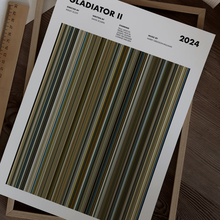 Gladiator 2 Movie Barcode Poster