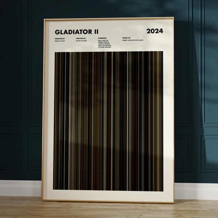 Gladiator 2 Movie Barcode Poster