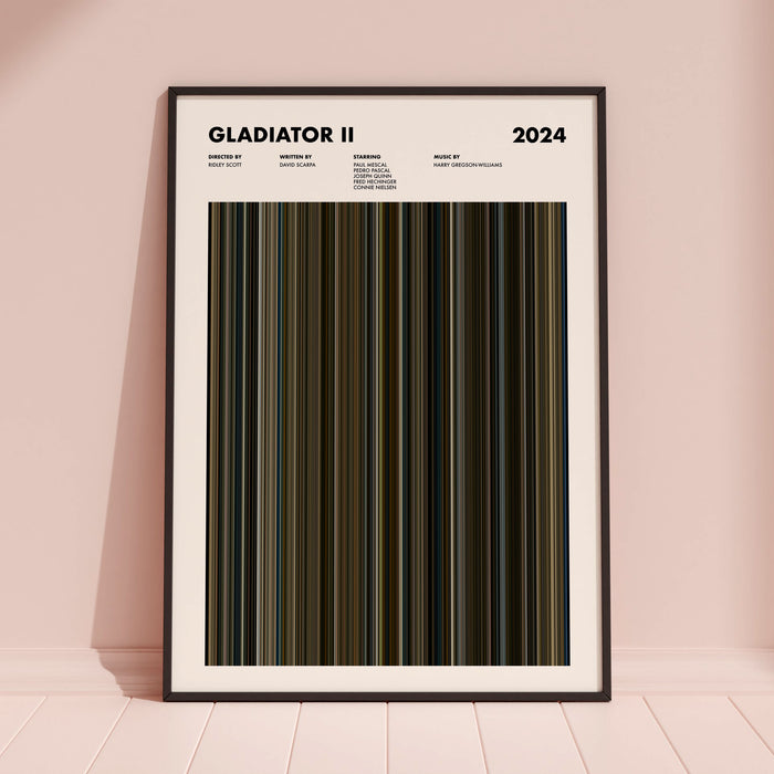 Gladiator 2 Movie Barcode Poster