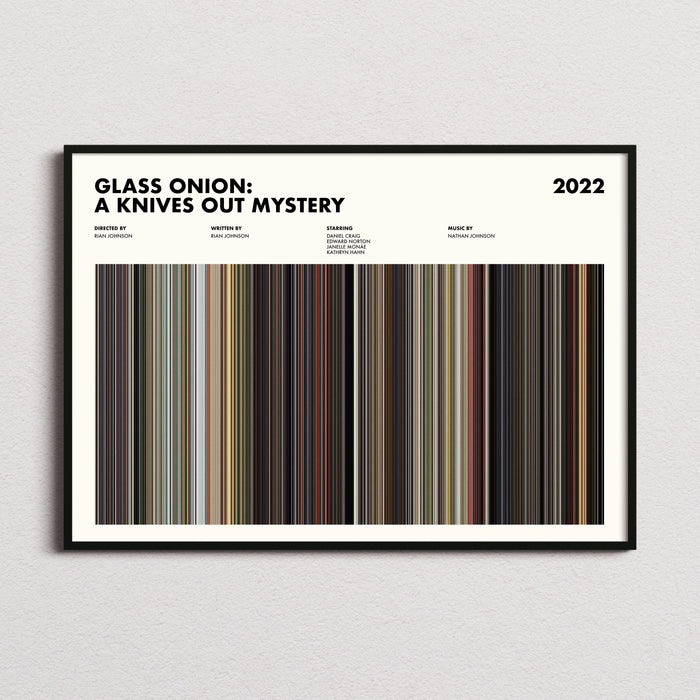 Glass Onion Movie Barcode Poster