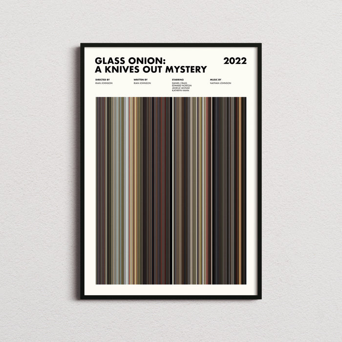 Glass Onion Movie Barcode Poster